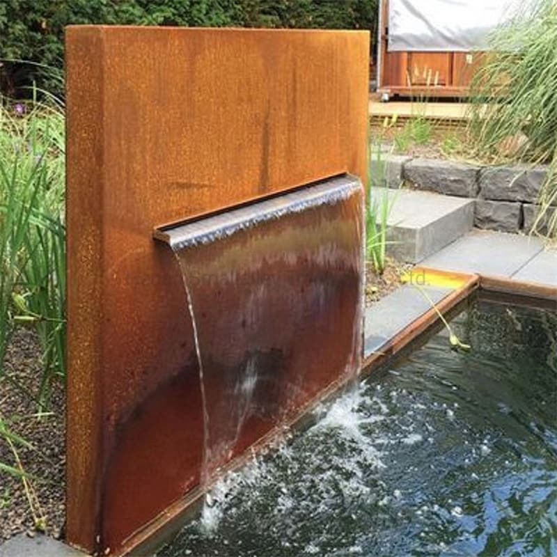 <h3>Corten Steel Water Features Fountain Waterfall Blade Outdoor</h3>
